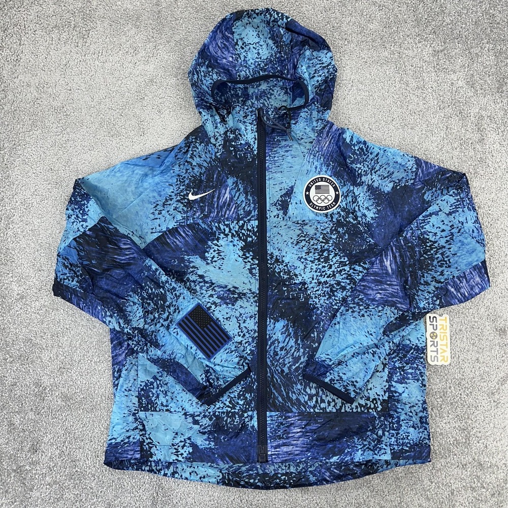 United States Olympic Team Hooded Jacket Womens Medium Blue Nike ACG Cinder Cone